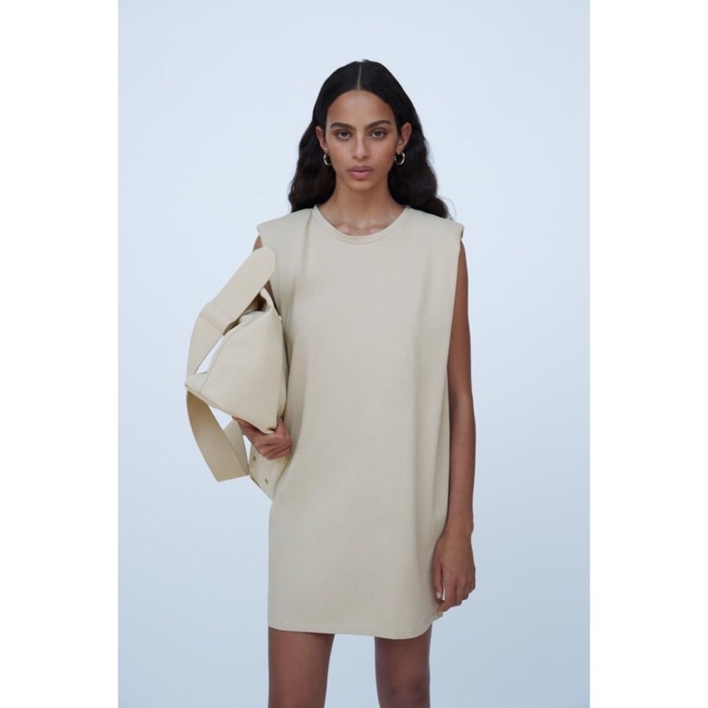 NWT Zara Dress with Shoulder Pads TRF